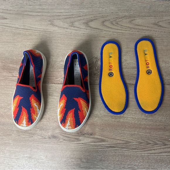 Rothy's Red and Blue Slippers Vibrant and Comfortable - Picture 3 of 5